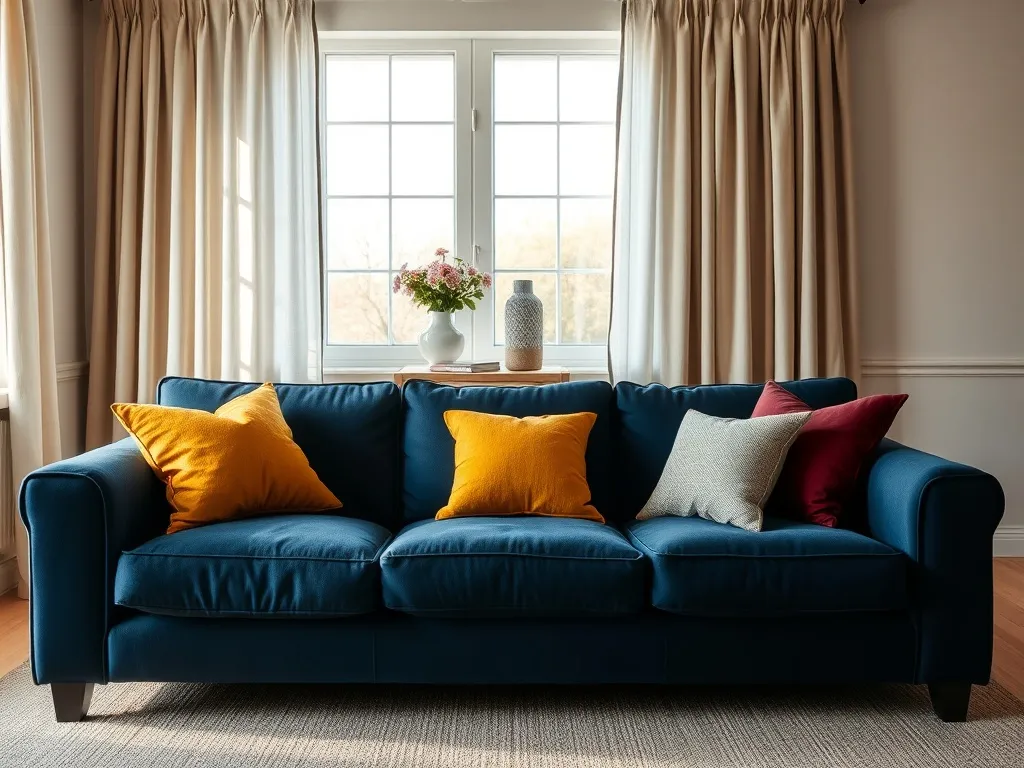 Jakie zasłony do granatowej kanapy? Odkryj idealne połączenia kolorów!